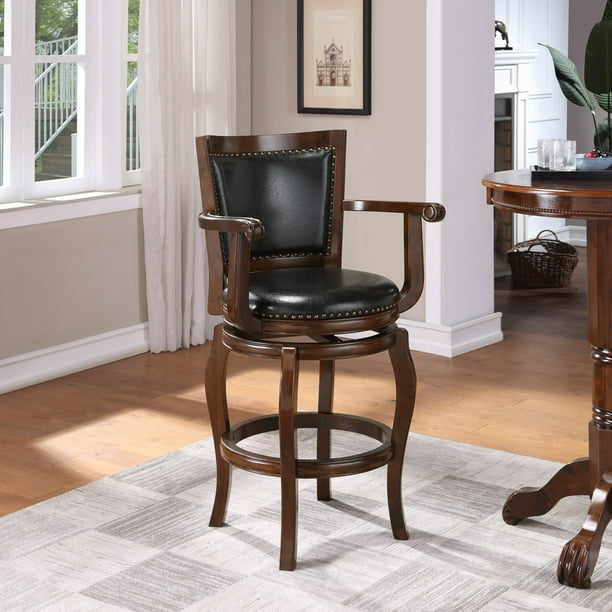 Boraam Jones Bar Stool With Swivel Cappuccino Com Boraam Jones Bar Stool With Swivel, Padded Bar Stools With Arms