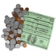 thumbnail image 1 of Set de dinero ficticio LEARNING ADVANTAGE Billetes y monedas 100x 94x, 1 of 7