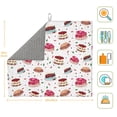 thumbnail image 2 of Uemuo Birthday Cake Pattern Dish Drying Mat,16*18 inch Absorbent Dish Drainer Kitchen Counter,Large Size Dish Drying Pad for Countertops,Sinks,Draining Racks, 2 of 6