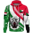 thumbnail image 3 of Sudadera con cremallera y estampado 3D de la bandera del sultán para hombres y mujeres, sudaderas con capucha con emblema nacional, sudaderas casuales holgadas de manga larga para la calle, 3 of 4