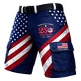 thumbnail image 4 of LPKRT Men Independence Day Print Cargo Shorts - Plus Size Casual Bottoms, Patriotic Outdoor Beach Shorts(Red-4XL), 4 of 4
