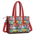 thumbnail image 2 of Teacher Tote Bag,Boston Terrier Teacher Utility Tote Bag,Large Work Tote Bags for Women with Multiple Pockets,Top Zipper Closure,13.8x10.6x6.7 Inch, 2 of 5