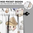 thumbnail image 5 of Kitchen Curtains 36 Inch Short - 3 Panel Set, Rod Pocket Window Curtain with Boho Vintage Mushroom Print, 100% Polyester for Farmhouse, Cafe, Kitchen, Bedroom, Easy Wash, 5 of 6