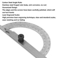 thumbnail image 1 of Protractor Ruler,  Angle Finder Protractor, Chrome Plated Carbon Steel Ruler 80x120mm with 180 Degree Protractor for Angle Measurement, 1 of 7