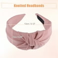 thumbnail image 5 of Unique Bargains Knotted Headbands Solid Colors Top Knot Headbands Elastic Headbands for Women Pink, 5 of 7