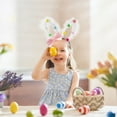 thumbnail image 5 of Matoen Easter Bunny Ear Headbands, Rabbit Bunny Ear Hair Hoop for women, Cute Spring Flowers Ear Hair Accessories Headwear for Easter Party Birthday Holiday Decorations, 5 of 6