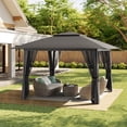 thumbnail image 5 of Asofer 13x13 Pop Up Gazebo Tent with Mosquito Netting, Canopy Tent for Lawn Backyard Garden Deck,Gray, 5 of 9