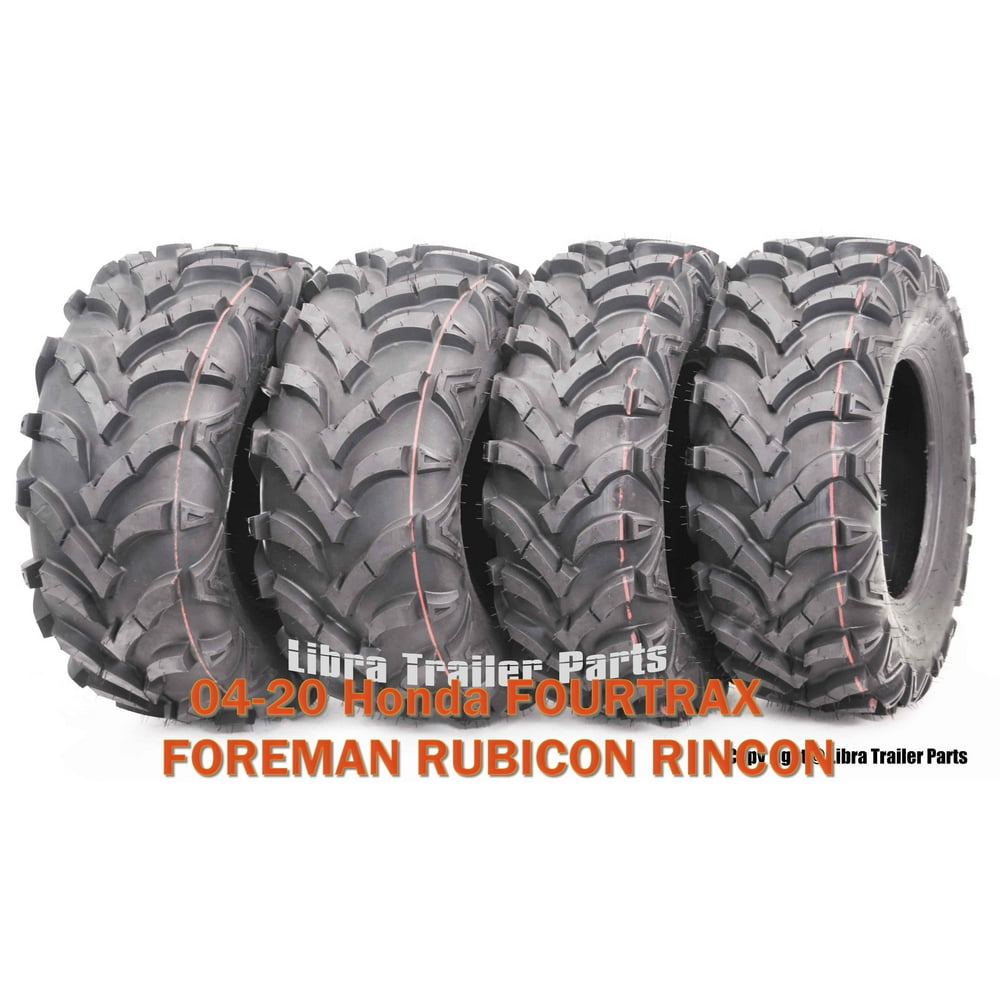 25X8X12 & 25X10X12 Set 4 ATV Solid Mud Tires fit 04-20 Honda FOURTRAX