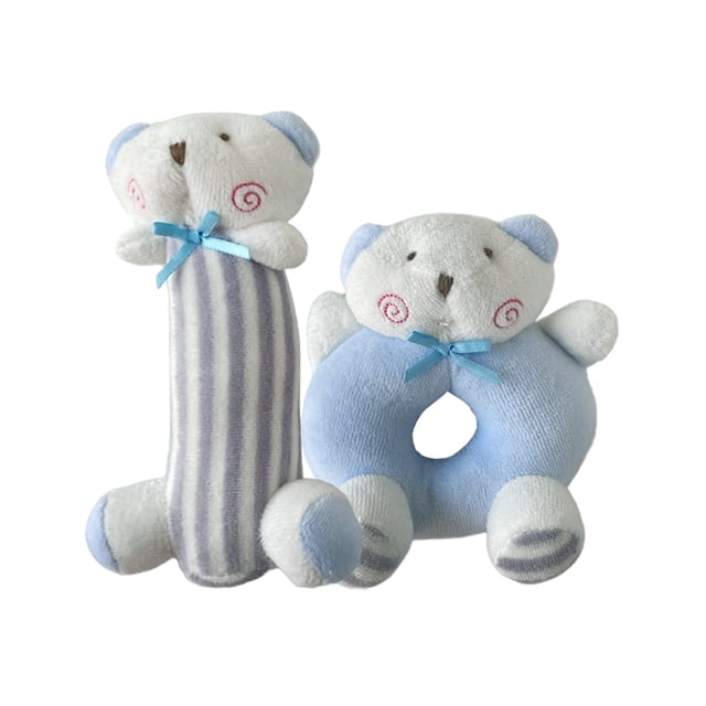 Sonajas Bebe Juego 2 pzas Felpa Extra Suave Juguete Conejo Dara Baby Jug0020