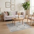 thumbnail image 3 of ODIKA 4'x6' Gray Beige Abstract Pebble Stone Washable Area Rug Contemporary Scattered Oval Motifs with Modern Stain Resistant, Low Pile, Easy Care for Dorm Room, Small Living, 3 of 7