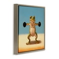 thumbnail image 3 of Stupell Industries Exercise Weights Frog Sports & Sports Teams Painting Brown Floater Framed Canvas Art Print Wall Art, 25 x 25, 3 of 9