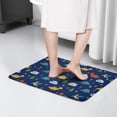 thumbnail image 4 of Dark Blue Dinosaurs ROAR Pattern Flannel Non Slip Door Rugs,Washable Door Mats Indoor,Decorative Door Mats,Dirt-Resistant and Absorbent Doormat for Entrance,Bedroom,Kitchen,Bathroom,23.5x16in(60x40cm), 4 of 5