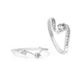 thumbnail image 2 of 1/2ct Twist Diamond Engagement Wedding Ring Set 14K White Gold, 2 of 4
