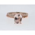 thumbnail image 4 of HeartsAndYou 2ct Natural Peach Morganite Bridal Set Engagement Ring Band 14k SOLID Rose Gold, 4 of 9