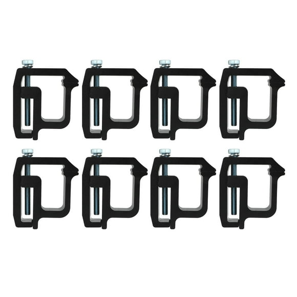 Truck Clamps, High Strength Heavy Duty Design Aluminum Long Durability Truck Bed Clamps For Pickup Ladder Rack Canopy Black