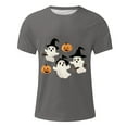 thumbnail image 4 of Handshe Men's Halloween Print Short Sleeve Round Neck T-Shirt - Comfortable Casual Top, 4 of 5