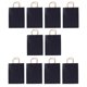 thumbnail image 1 of Handle Paper Bag Bakery Food Packaging Kraft Paper Dark Blue Oilproof Waterproof 10Pcs, 1 of 5