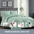 thumbnail image 2 of Swift Home 2PC Reversible Diamond Stitch Lightweight Quilt & Sham Set, Sage, Twin/Twin XL, 2 of 6