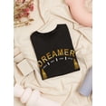 thumbnail image 3 of Dreamer Gold Glitter Nice Shaped T-Shirt Women -Image by Shutterstock, Female XX-Large, 3 of 4