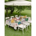 thumbnail image 4 of Outdoor Tablecloths with Umbrella Hole & Zipper, Spring Floral Rectangle Tablecloth 52x70 Inch, Watercolor Lavender Daisy Butterflies Linen Waterproof Table Cloth, Patio/Pool/Picnic Table Covers, 4 of 8