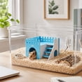 thumbnail image 7 of Blue Fence Design Wooden Hamster Hideout House, Cozy Sleeping Hut for Gerbils & Mice, Natural Chewable Small Pet Cage Decor Accessory, 7 of 7