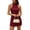 Wine, variant on Dresses for Women Plus Size Women Neck Sleeveless Pleated Satin Drapey Solid-Color Mini Neck Dress Black XL