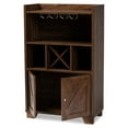 thumbnail image 3 of Baxton Studio Carrie Transitional Farmhouse Walnut Brown Finished Wood Wine Storage Cabinet, 3 of 7