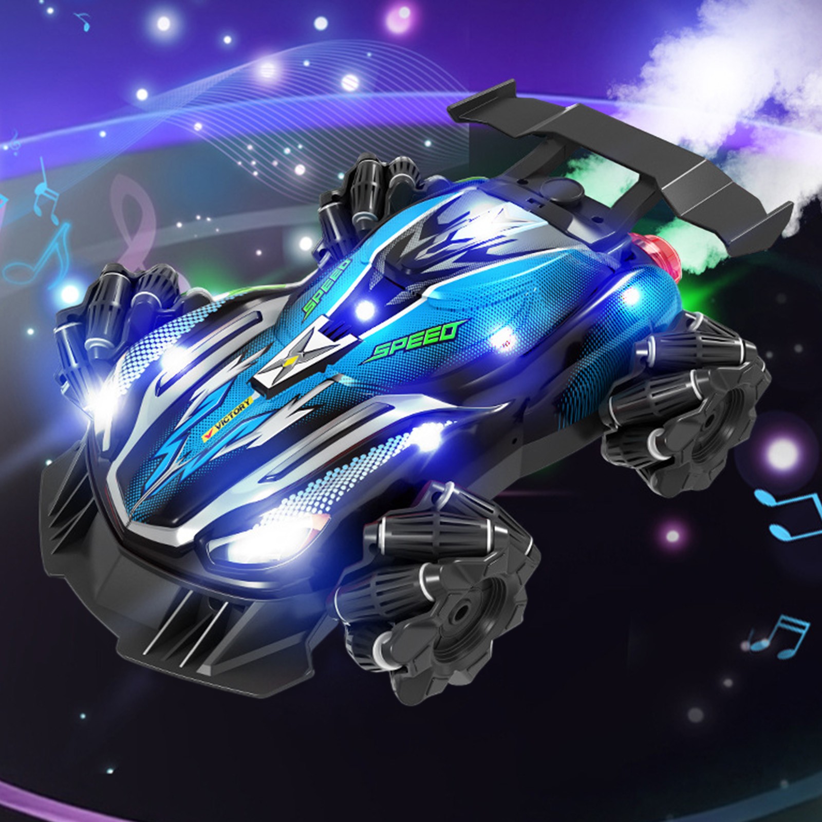 Holiday Deals karymi Spray Lighted Car , Wireless Remote Control Drift Racing Car ,sportiness Music Car , Rechargeable Off-road Running Car Toys Toys Age 6-8 Savings Week Big Savings
