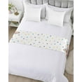 thumbnail image 5 of Xipuska Easter Cute Bunny Bed Runners for Queen Size Bed, Decorative Bed Throws for Foot of Bed, Farmhouse Polka Dot Rabbit Bed Runner Sofa Throw Bedding Scarf Protector Slipcover for Bedroom/Hotel, 5 of 6