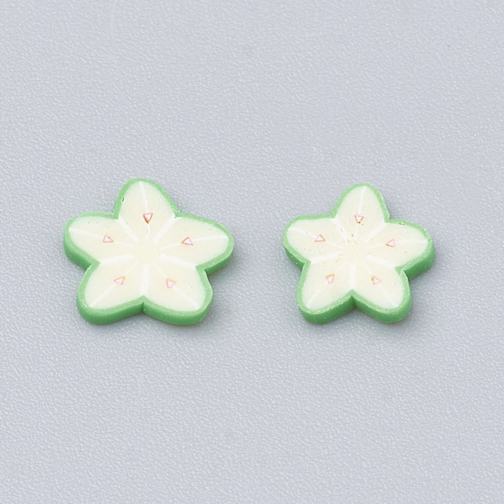 500gs Handmade Polymer Clay Nail Art Decoration Fashion Nail Care No Hole Fruit Mixed color 3.5~9x3.5~8x0.1~3mm