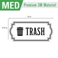 thumbnail image 2 of Recycle and Trash Logo Symbol - Elegant Golden Look for Trash Cans, Containers, and Walls - Laminated Vinyl Decal (Medium, Reversed Black), 2 of 5