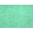 thumbnail image 1 of Ahgly Company Indoor Rectangle Abstract Turquoise Blue Contemporary Area Rugs, 2' x 5', 1 of 4