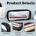 thumbnail image 4 of 4Pcs Large Clear Pencil Case, Travel Cosmetics Bag See Through Pencil Case Transparent Pen Case for School Pencil Pouch with Zipper, 4 of 5
