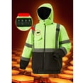 thumbnail image 5 of ToyKingdee Heated Hi-Vis Safety Jacket for Men, Waterproof Work Coat with 3M Reflective Tape for Winter, 5 of 9