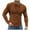 Brown, variant on purcolt Men's Waffle Long Sleeve Shirts, Casual Crewneck Muscle Shirts Knit Undershirts Pullover Tops for Fishing Workout Athletic Gym