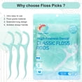 thumbnail image 4 of Dental Floss Picks Heclia, hilo dental, 200 unidades, con sabor a menta, 4 of 8