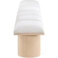 thumbnail image 4 of Meridian Furniture Pavilion Cream Boucle Fabric Bench, 4 of 8
