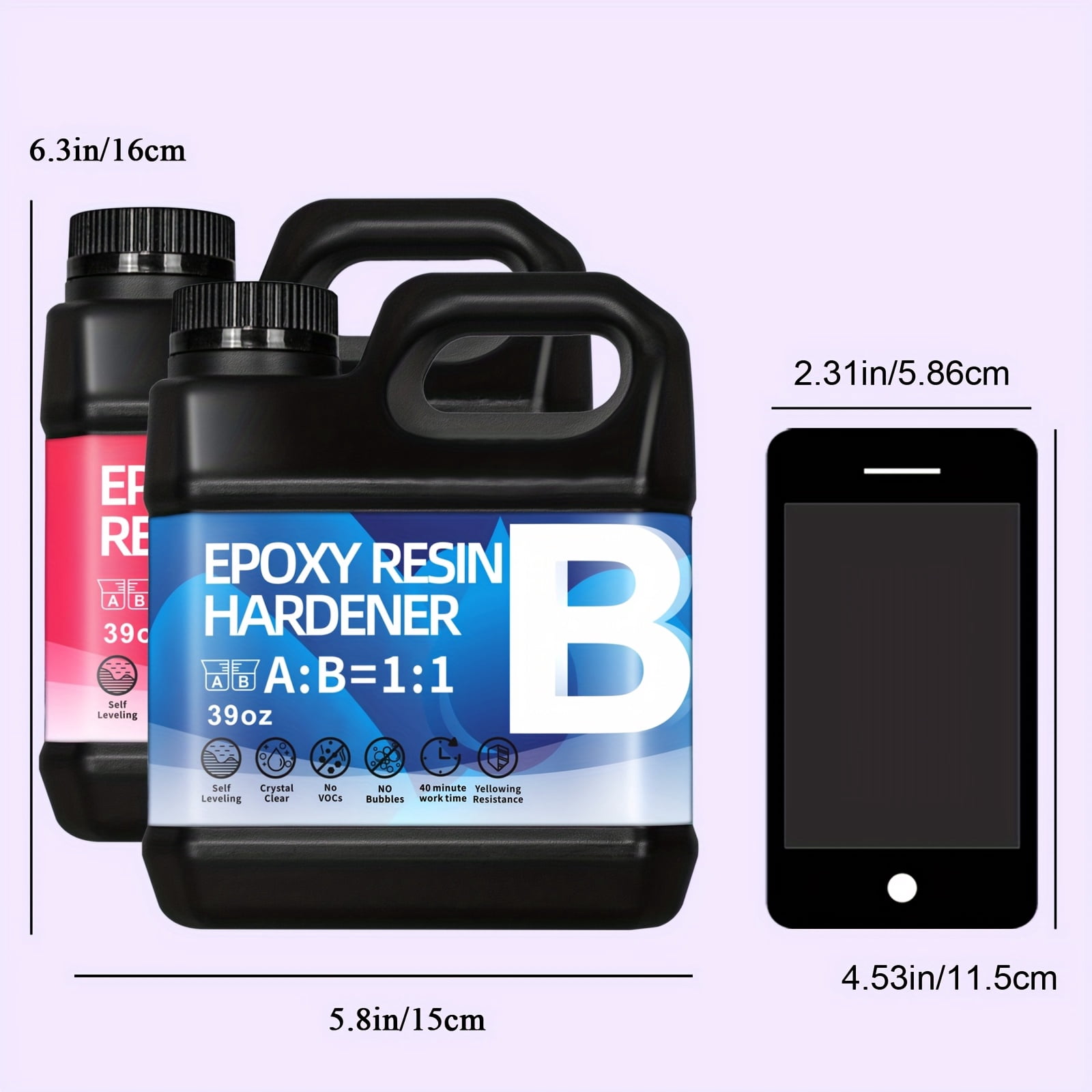 Fast Curing 546oz Epoxy Resin – Crystal Clear Epoxy Resin Kit, 7 Sets. Self-leveling, high-gloss, non-yellowing and bubble-free casting resin with 1:1 volume ratio. Ideal for craft making, tabletop p