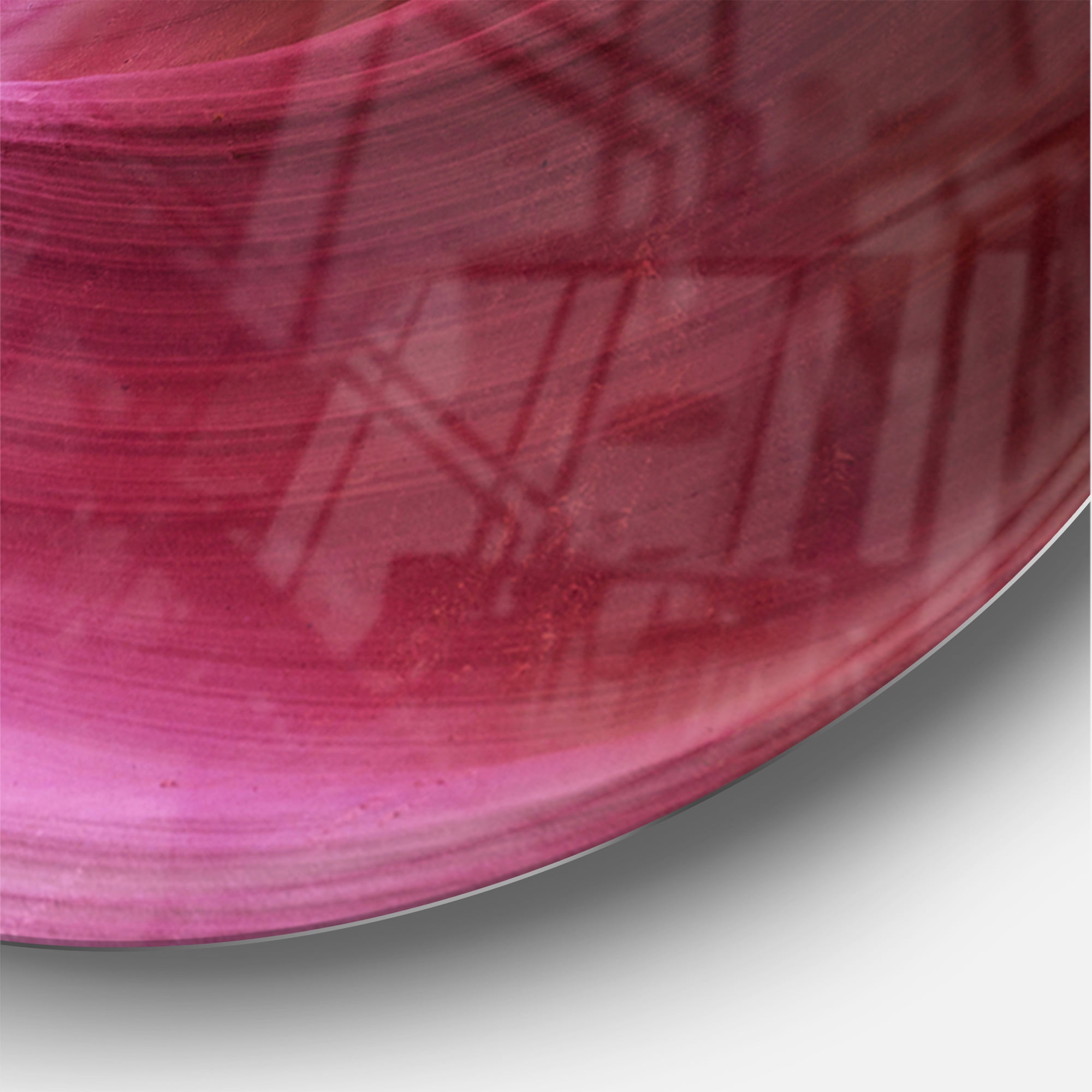 Designart 'Purple in Antelope Canyon ' Modern wall clock
