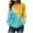 Sky Blue, variant on Gradient Tops for Women Long Sleeve Women's Tunics Loose Fit Ladies Blouse for Leggings