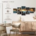 thumbnail image 5 of Elephant Stock Rhodes Island Driftwood Wall Art - Horizontal Multi Panel Canvas - Living Room Wall Decor - Beach Multi Panel - Gray And Blue Decor - 80" x 36", 5 of 8
