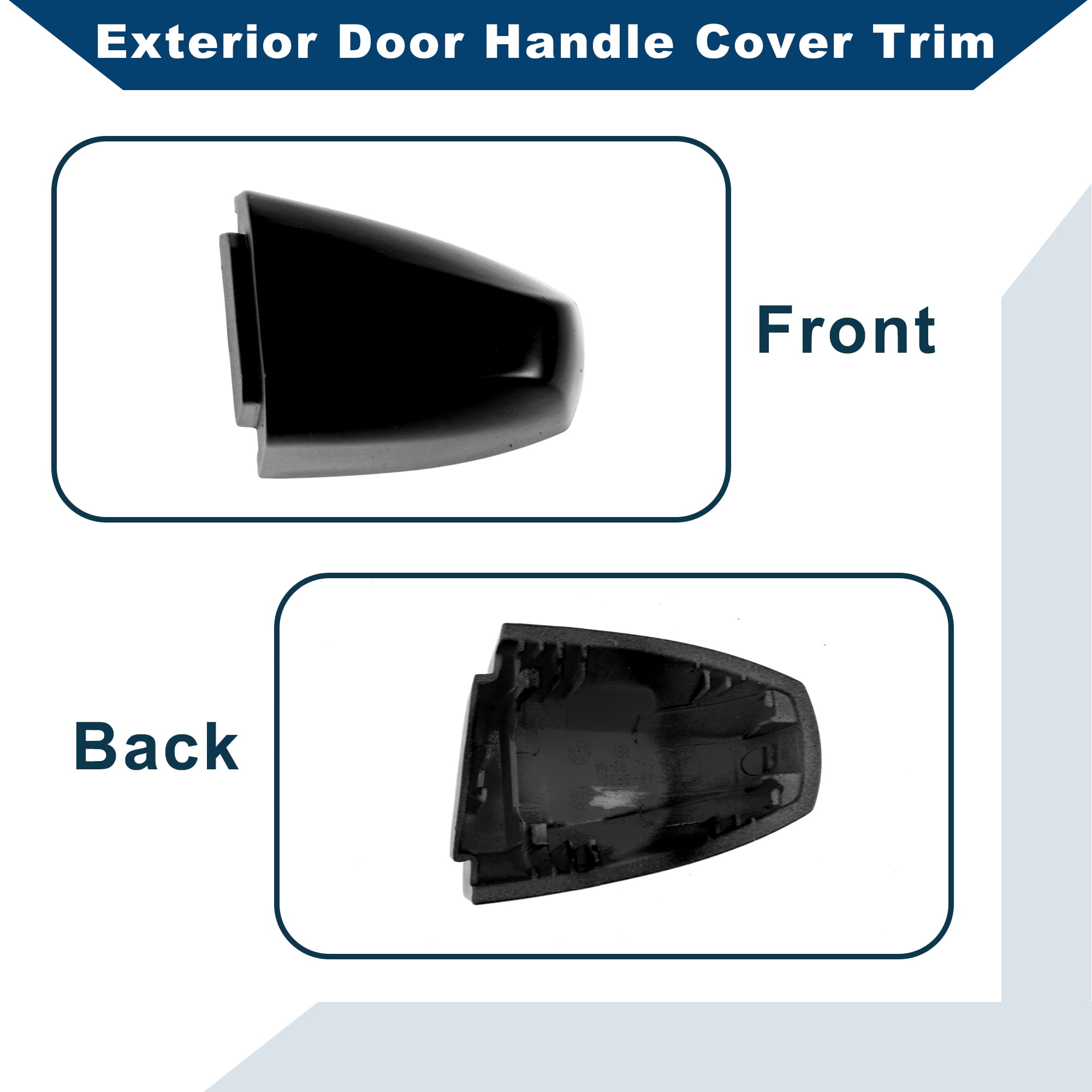 Unique Bargains Exterior Door Handle Cover for BMW X1 X2 X5 F15 X6 F16 2014-2019 Black