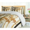 thumbnail image 5 of Ambesonne Autumn Duvet Cover Set, Bare Branches Fall Leaves, Queen, Taupe Orange, 5 of 6