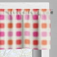 thumbnail image 3 of Ambesonne Abstract Valance Pack of 2, Modern Square Lines Art, 54"X12", Ivory Vermilion, 3 of 5