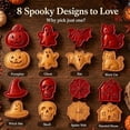 thumbnail image 6 of Halloween Filled Pie Press Collection 3D Reusable Hinged Makers Hand Pie Molds Dough Presser Mini Pocket Pies Baking Supplies One Press Cutter for Cutting Filling Shaping,Black Cat, 6 of 7
