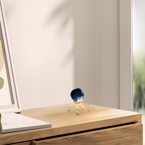 FOMIYES Soporte Pedestal Metálico Dorado Para Exhibición De Esferas Y Especímenes Minerales