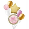 7 pc Twinkle Little Star Baby Girl Balloon Bouquet Party Decoration Shower Pink