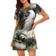 thumbnail image 1 of Easygdp Daisy Guinea Pig Camisón de manga corta para mujer, informal, estampado, 1 of 6