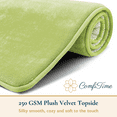 thumbnail image 4 of ComfiTime 2 Piece Bathroom Rugs Set – Thick Memory Foam, Non-Slip Bath Mat, Soft Plush Velvet Top, Ultra Absorbent, Small, Large & Long Rugs for Bathroom Floor, Yellow Green, 20*32, 2PCS, 4 of 12