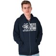thumbnail image 5 of Never Trust an Atom Science Nerd Geek Zip Up Hoodie Men's Women's Brisco Brands L, 5 of 6